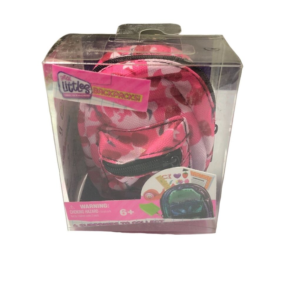 Real Littles Backpacks With Surprises Collectible Set Pink Camo For Ages 6+